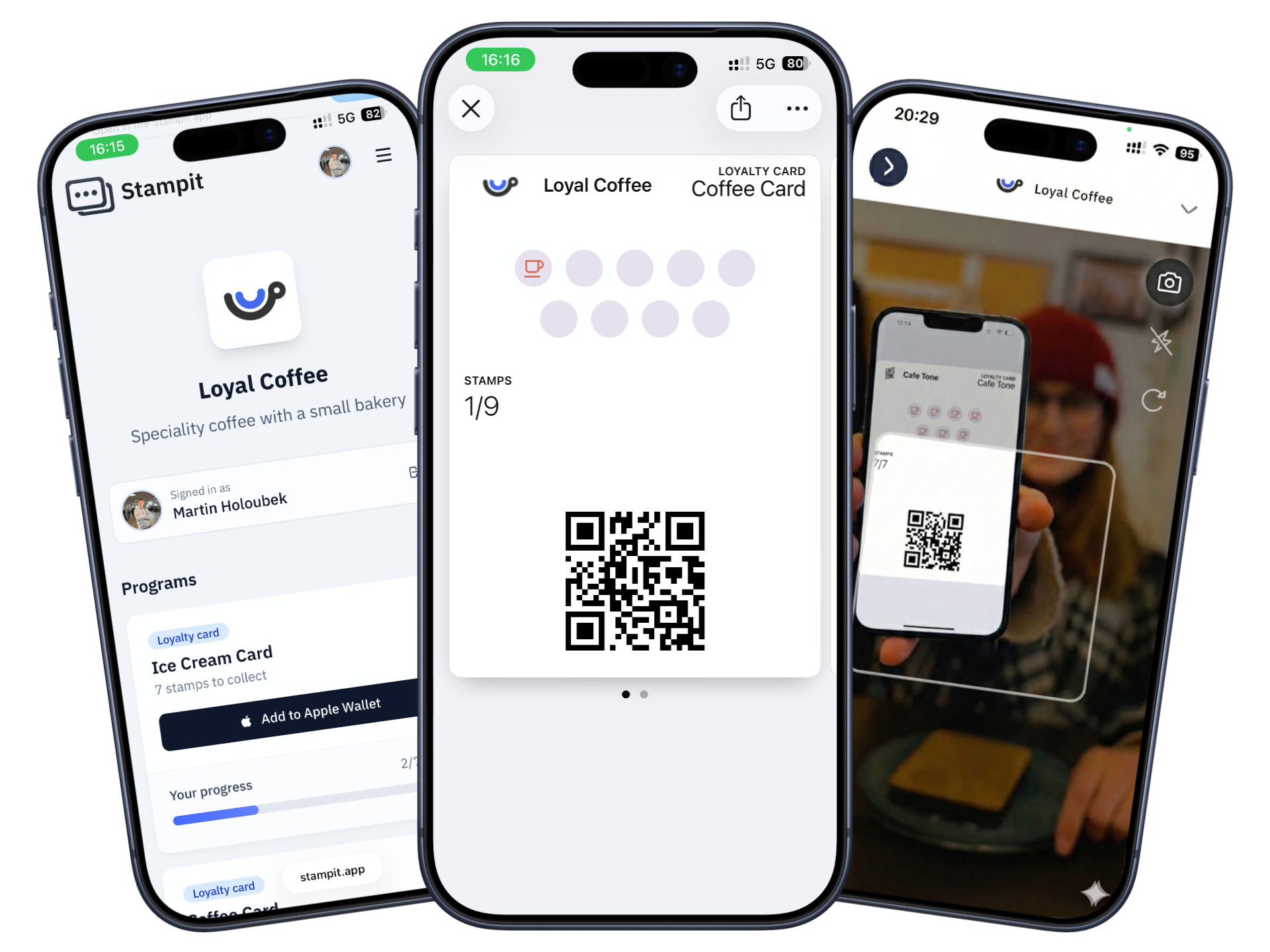 Stampit QR code loyalty cards in Apple and Google Wallet